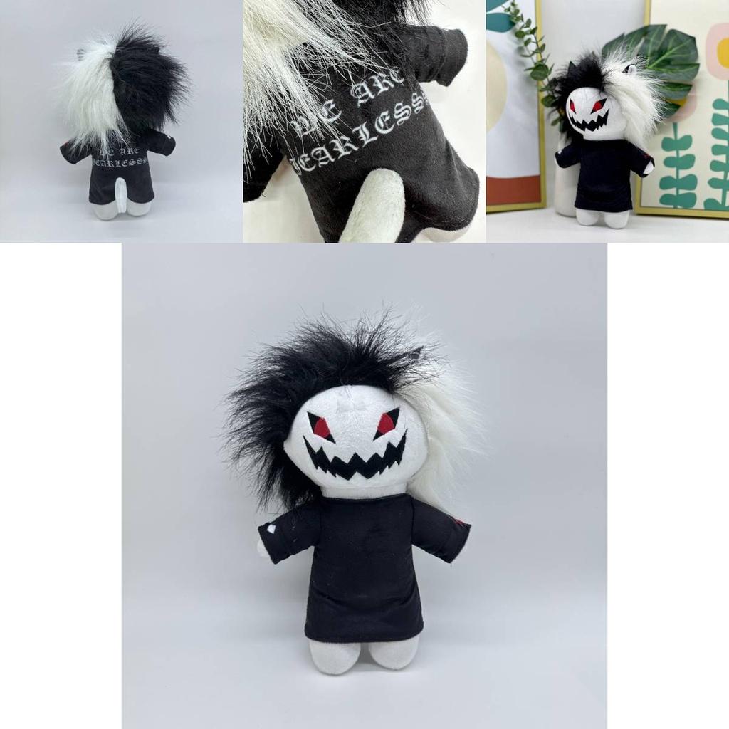 Zxc Cat Plush Halloween Black And White Grinning Cat Stuffed Toy 27cm/10.62in Height