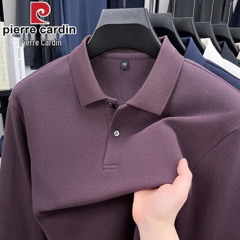 Pierre Cardin Men's 100% Cotton Spring Long-Sleeve Polo Shirt