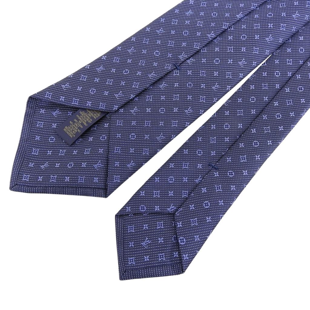 Excellent LOUIS VUITTON tie Cravat Monogram Classic silk mens M70953 Used