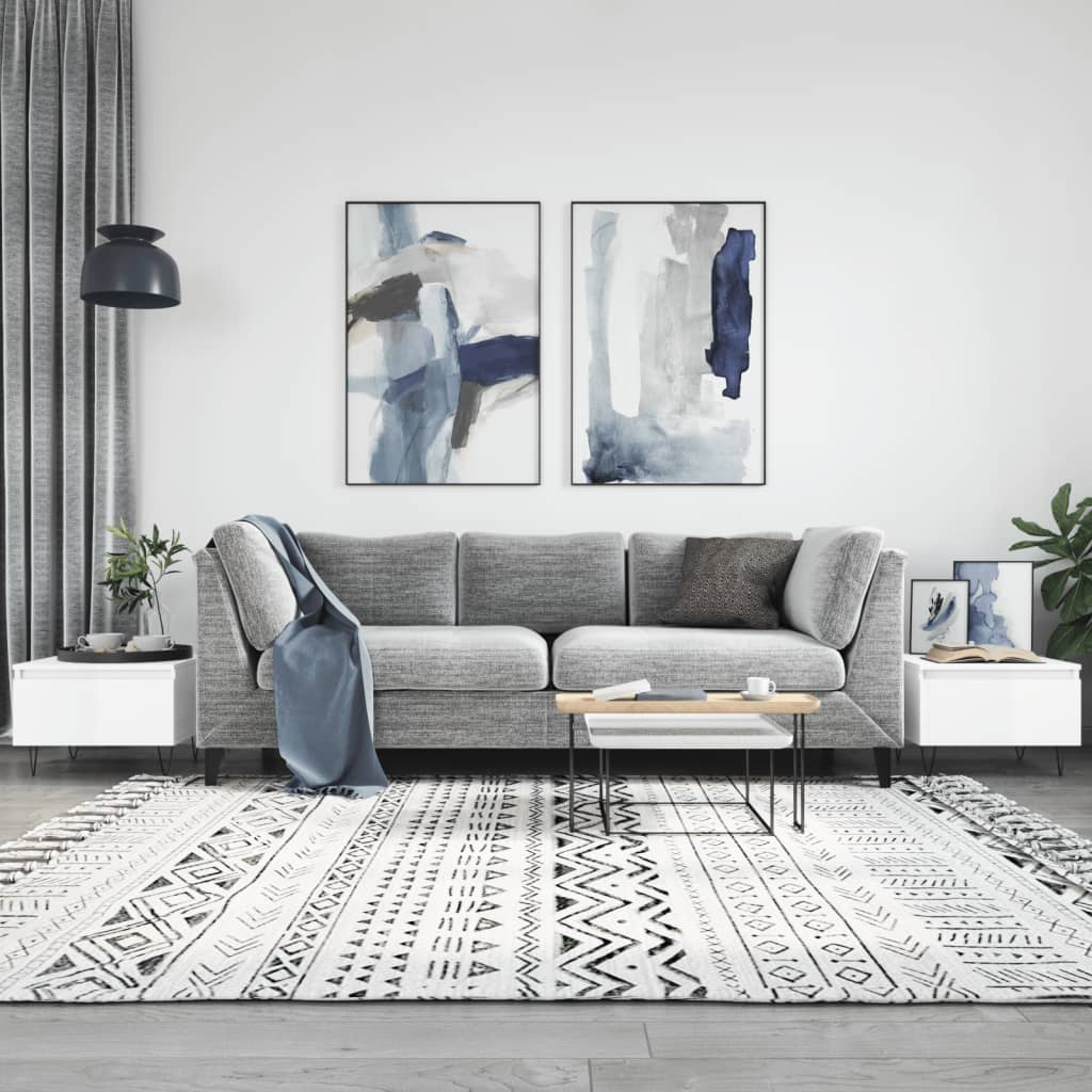 Coffee Tables 2 pcs High Gloss White 50 x 46 x 35 cm Particleboard