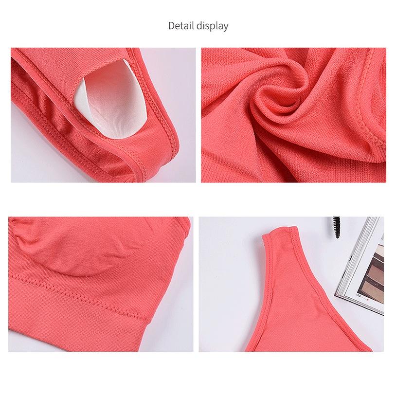Pure Women Color Plus Size Ultrathin Large Bra Sports Bra Full Bra Tops Cup