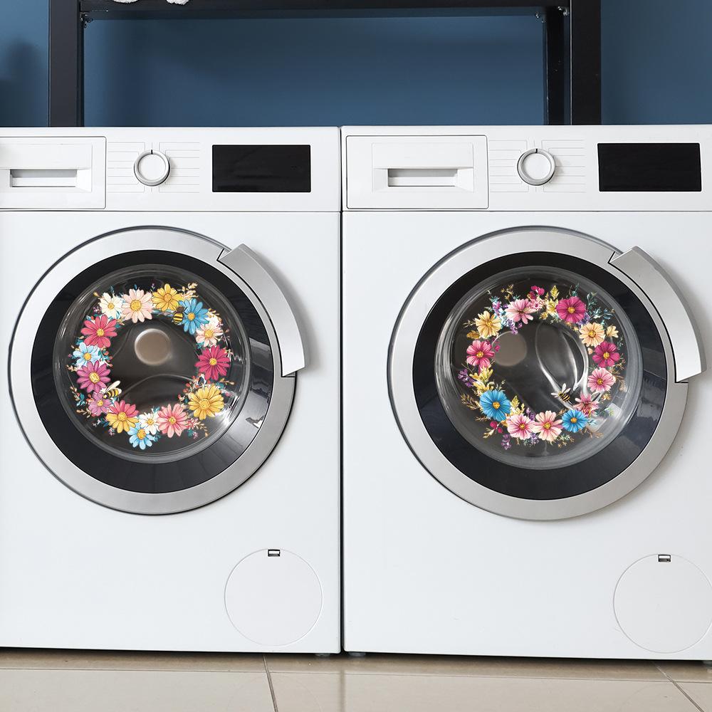 

2 Pcs Painted Garlands Laundry Room Bathroom Home Background Landscaping Decoration Wall Stickers 28*28cm*2pcs/fun-f548