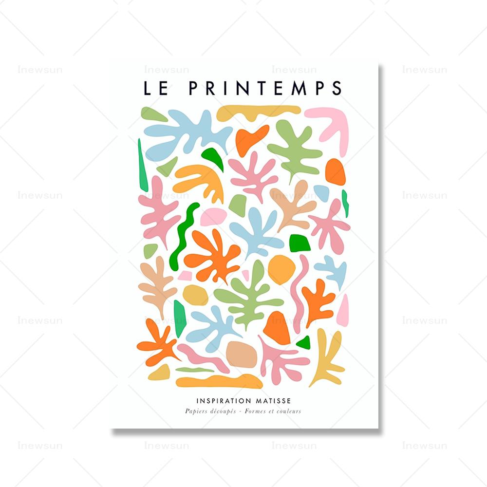 Příroda Láska Výřezy Plakáty Jaro Matisse Malba na plátno Moderní Pastely Květinová Typografie Tisk Nástěnná Umělecká Dekorace Domácí Obrázky