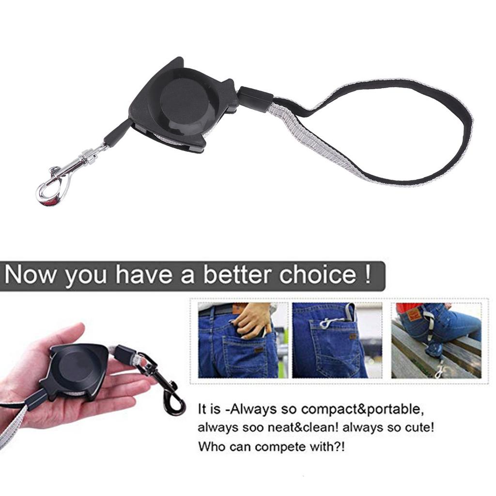 Automatic Retractable Leash Pet Training Lead Ergonomic Handle for Easy Control Telescopic Traction Rope Black