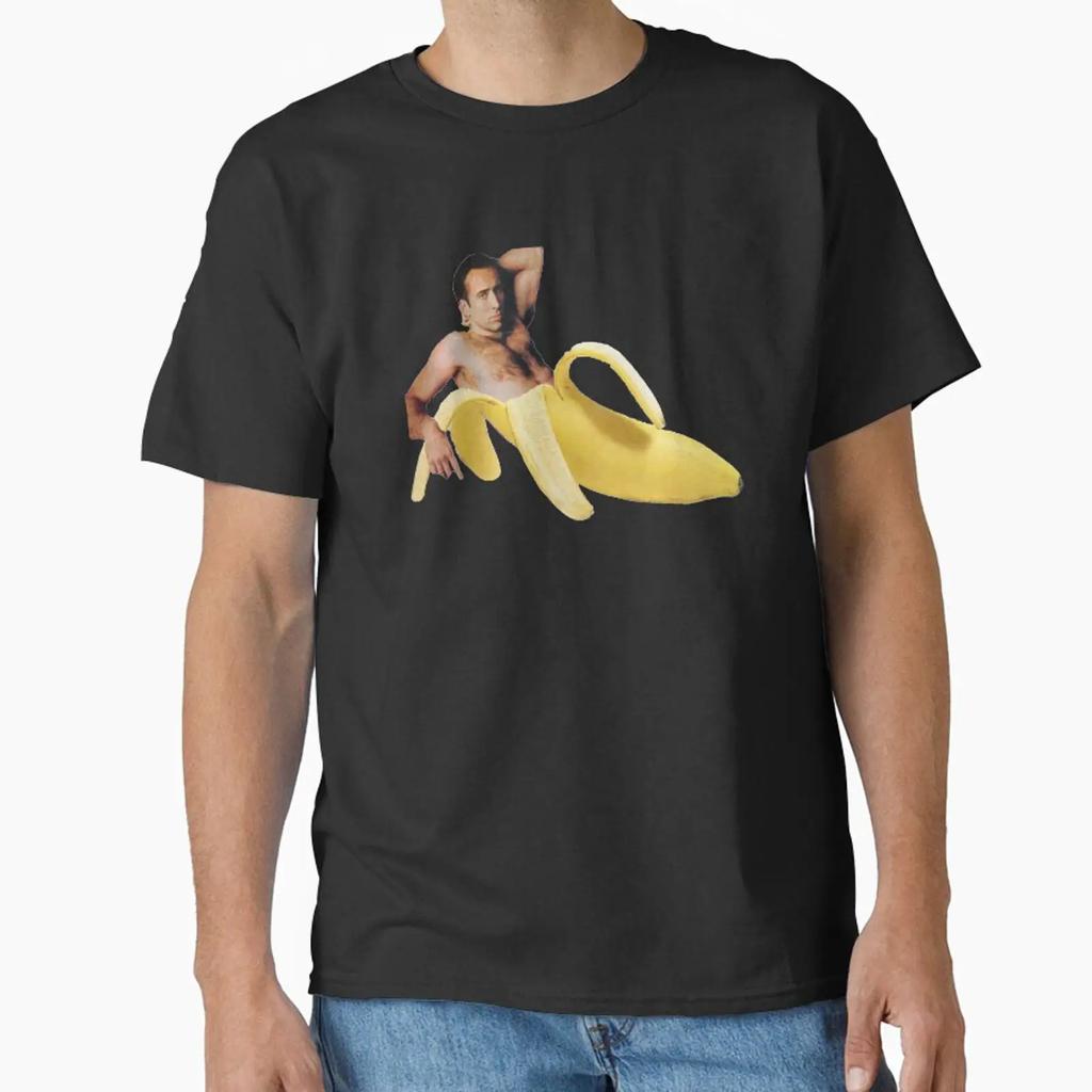 Nicolas Cage Banana Pattern Designed And Sold By Patternarium Vintage Graphic Soft Breathable Versatile Stylish