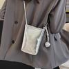 Mini-Umhängetasche für Damen aus PU-Leder, Eimerform, leichte Kordelzug-Schultertasche, kleine Handytasche, Reisetasche