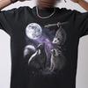 Vintage Stinktier Waschbär Opossum Mond Shirt, Himmlisches Waldtier Grafik T-Shirt Ästhetisch, Cottagecore Nacht Natur Wildtier Liebhaber Geschenk T-Shirt