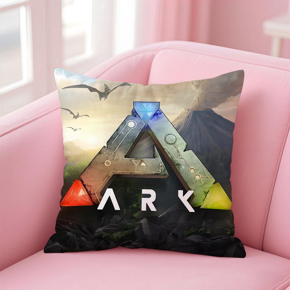 Survival Game Logo AArk Survival Evolved Cushion Cover Pillowcase Short Plush Invisible zipper Room Sofa Cushion Cover