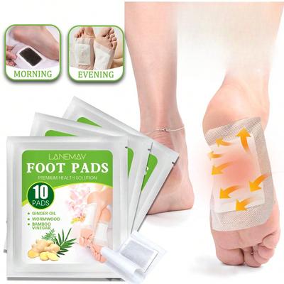 10/30/50PCS Turmeric Artemisia Foot Patch, Foot Care Patch, Moisture Removing Foot Patch, Relieve Stress, Help Sleep, Relax Body And Mind