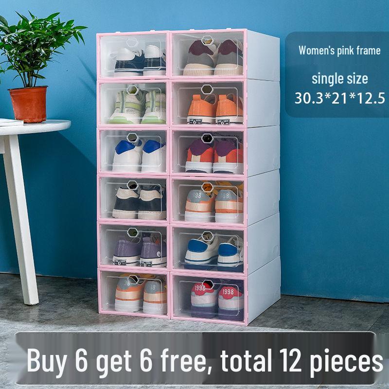 Foldable Transparent Shoe Box - Space-Saving, Dustproof & Moisture-Proof Storage Solution