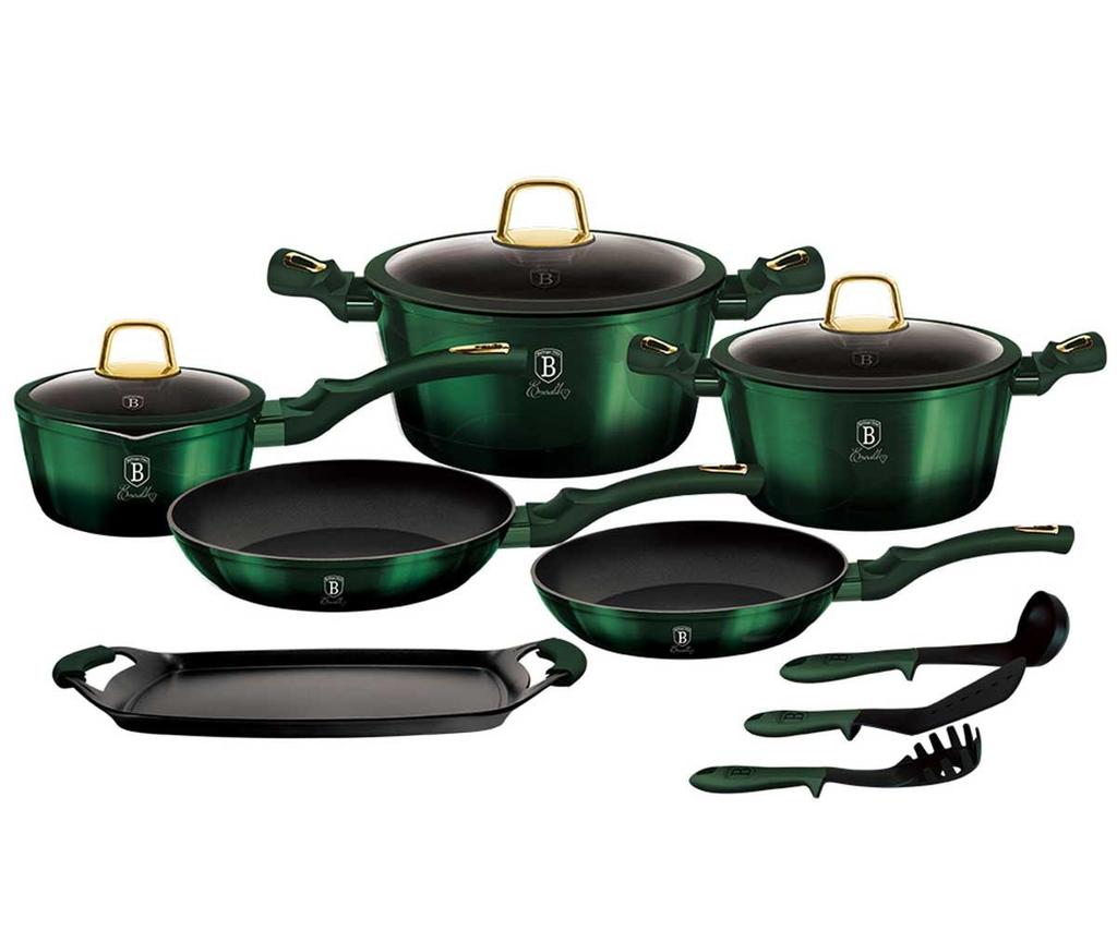 TITANIUM POTS BERLINGER HAUS 12 pcs. BH-6066 EMERALD
