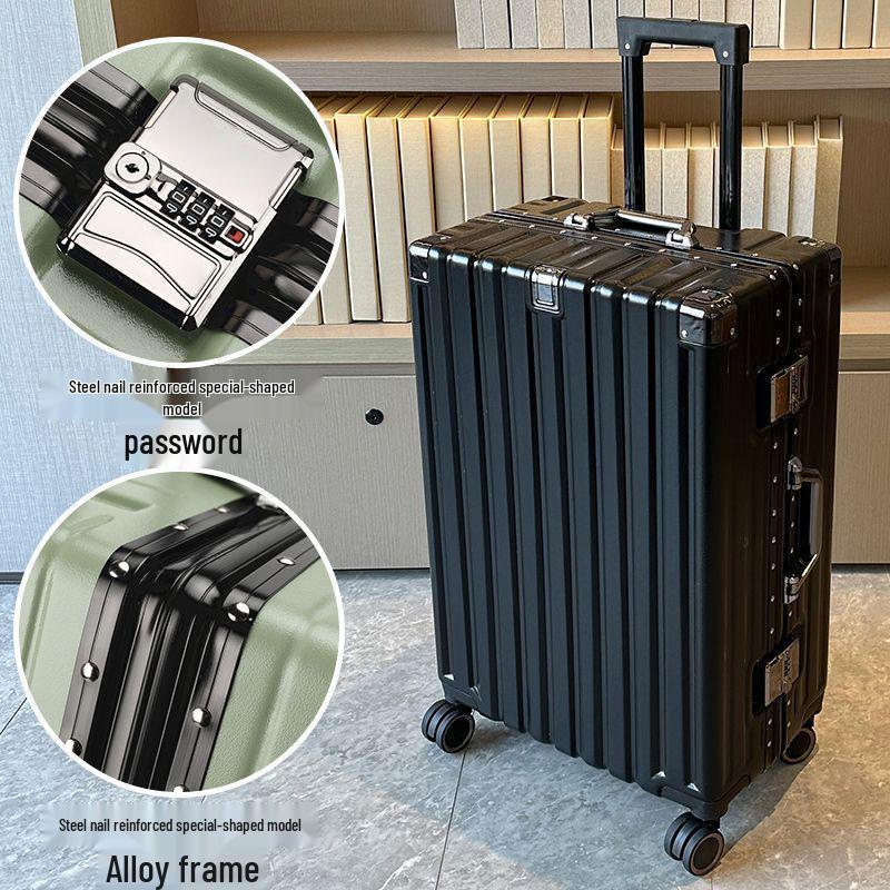 Large Capacity Silent Trolley Case with Combination Lock - Explosion-Proof Carry-On for College Students and Travel