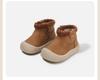 Korean Style Winter Leather Boots with Velvet Lining for Boys and Girls - Non-slip, Warm Baby Walker & Children's Cotton Snow Boots.