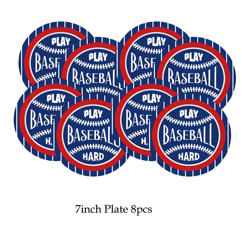 Baseball Theme Party Disposable Tableware Paper Plates Cup Banner Balloons Birthday Club Celebrations Baby Shower Decor Supplies