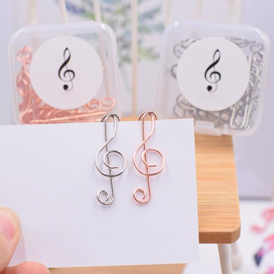 10 ks/sada barevných kancelářských sponek hladkých tvar hudebních symbolů odolné proti korozi špendlíky na lístky na stůl