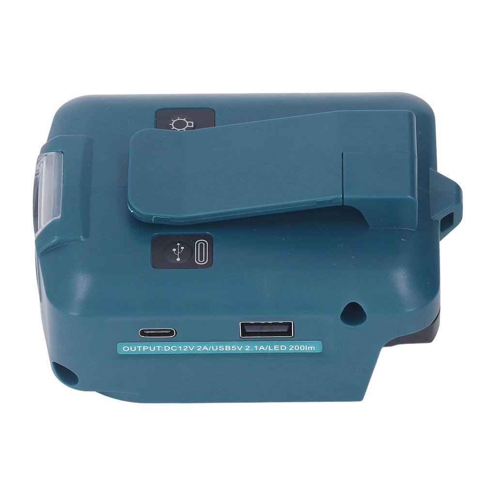 200lm Battery Adapter LED Work Light DC Port USB Type C Lithium Battery Adapter Converter Light for
