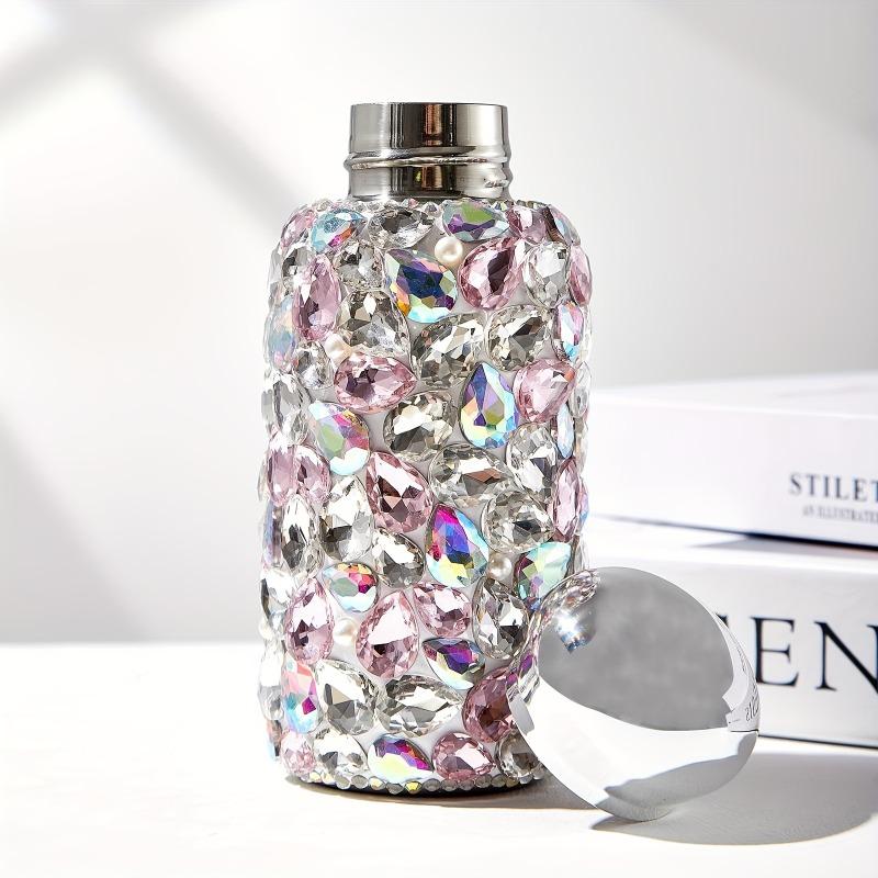 260ml Shiny Diamond Thermal Cups Stainless Steel Insulated Bottle Travel Portable Vacuum Flasks for Summer Winter Drinkware