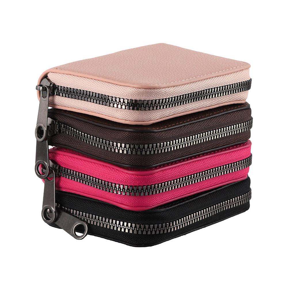 Women Short Style Purse With Zipper PU Leather Fashion Large Capacity Multi-Card Slot Coin Pocket Card Holder Wallet