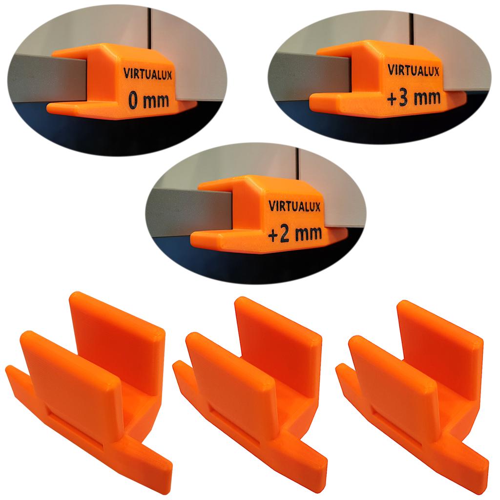 Set of 3x Carpenter' Handles for Mounting Fronts to 18mm Boards - 0, 2, 3mm
