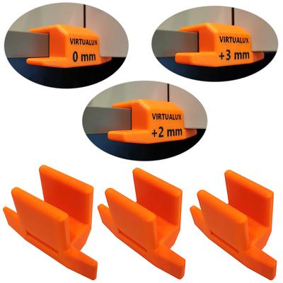 Set of 3x Carpenter' Handles for Mounting Fronts To 18mm Boards - 0, 2, 3mm