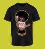 Black Shirt Cute Afro Girl Natural Hair Woman Mothers Day Christmas Valentines Day Gifts Summer Time 2027