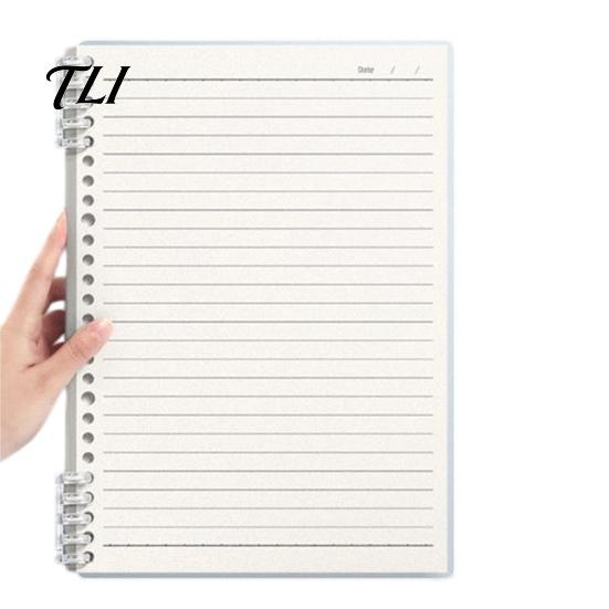 Portable Journal for Daily Use A5 Spiral Notebook, Lined /Horizontal Grid/Blank Inner Page, Professional Notebook Work Morandi Solid Color