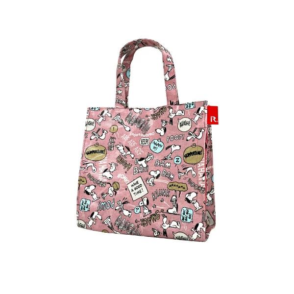 スヌーピー ラミネート スクエアトート PEANUTS ピンク ルートート