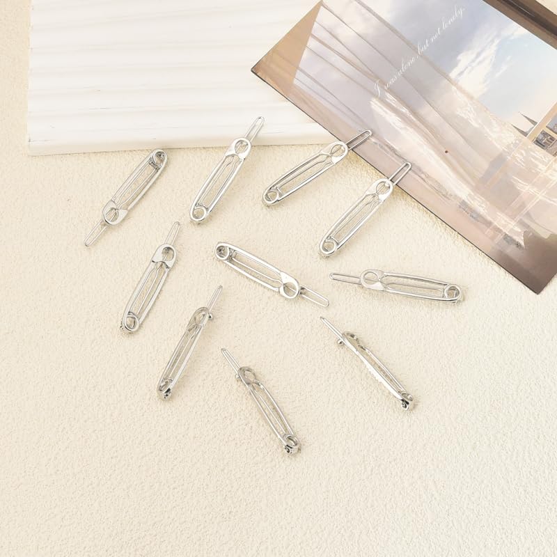 Gothic Hair Clips Set Paperclip Shaped Hair Pins for Women Girls Y2K Punk Hair Clip for Teen Girl Goth Hairpins for Long Short Hair Barrettes Goth