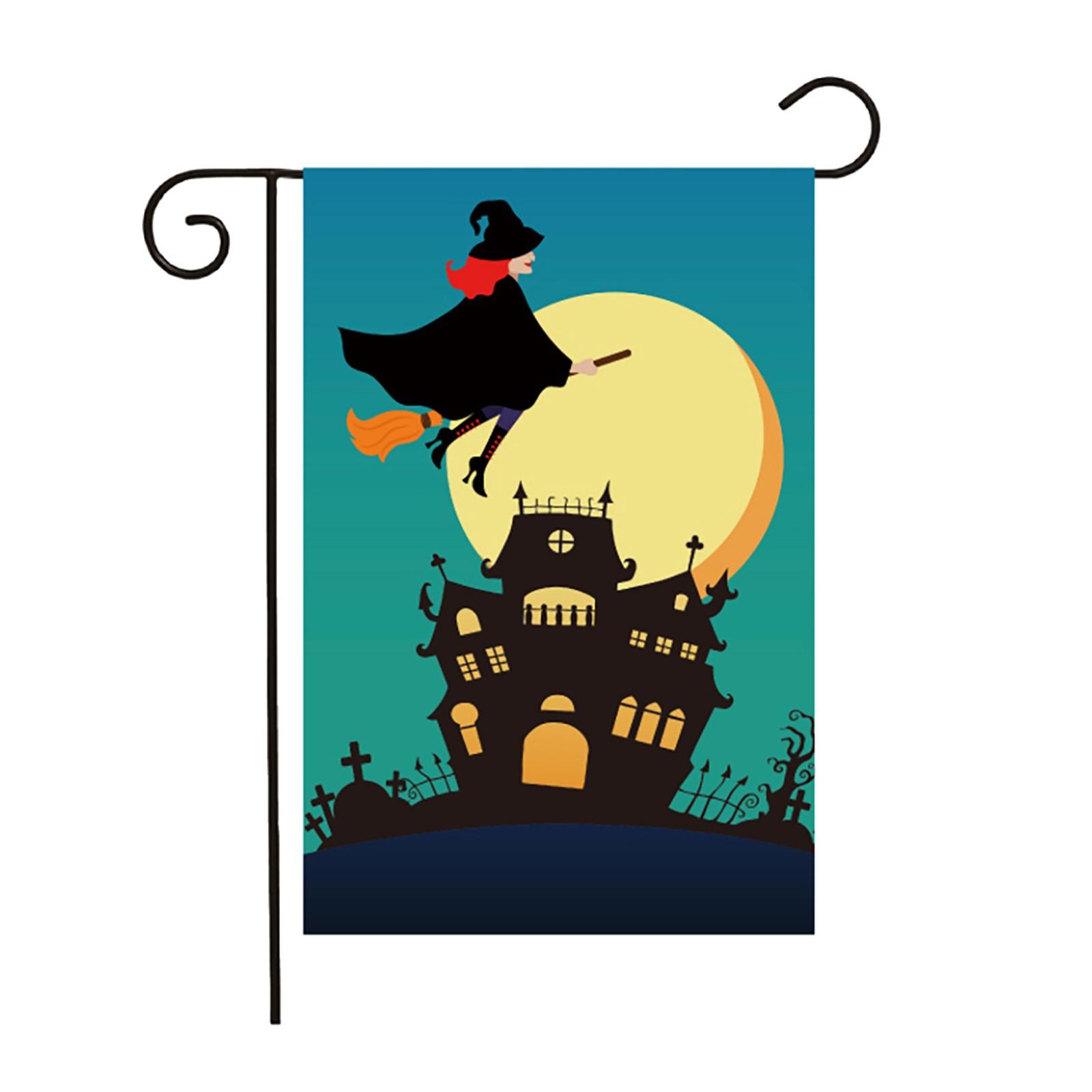 Halloween Welcome Garden Flag Double Sided For Indoor Yard Flag 17.711.8in