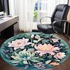 1pc Floral Garden Office Round Area Rug, Indoor Mat Suitable For Office, Under Office Chairs Bedroom Living Room Home Decor, Room Deco