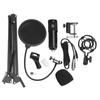 PULUZ Condenser Microphone USB Sound Card Kits for Game Live with Folding Arm Bracket