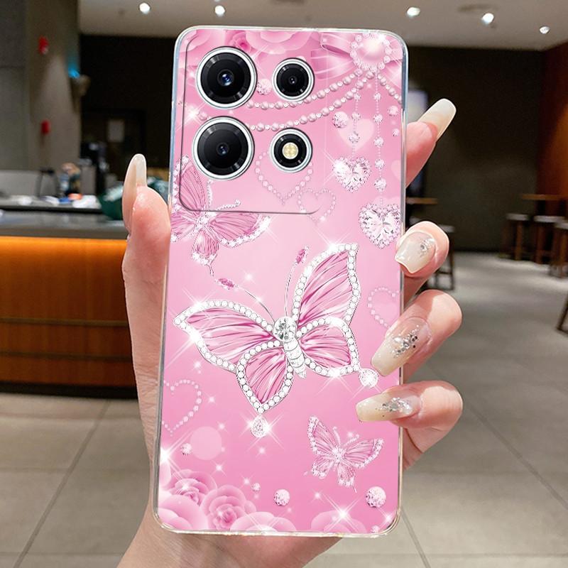 For Infinix Note 30 VIP Phone Case X6710 Clear Silicone Soft Cover For Infinix Note 30 VIP Fashion Flower Cases Note30 VIP Coque