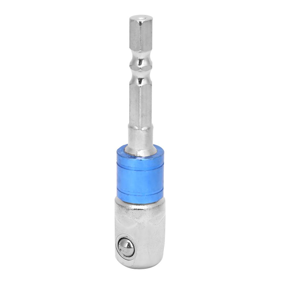 Chrome Vanadium Steel 1 4   3 8   1 2   Hex Shank To Square Extension Bar Adapter