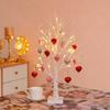 24 LED Valentine Tree Romantic Glow Birch Decoration with Timer  For Home Party LED Lamp Light Tree with 18 Heart Ornaments
