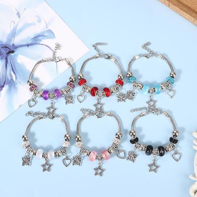 Boho Butterfly Star Heart Pandent Beaded Bracelet For Women Jewelry Bracelet Adjustable Opening Fashion Jewelry Accessories