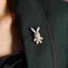 Bo Xin Yun Luxury Zircon Rabbit Brooch: Stylish Space Bunny Corsage Accessory