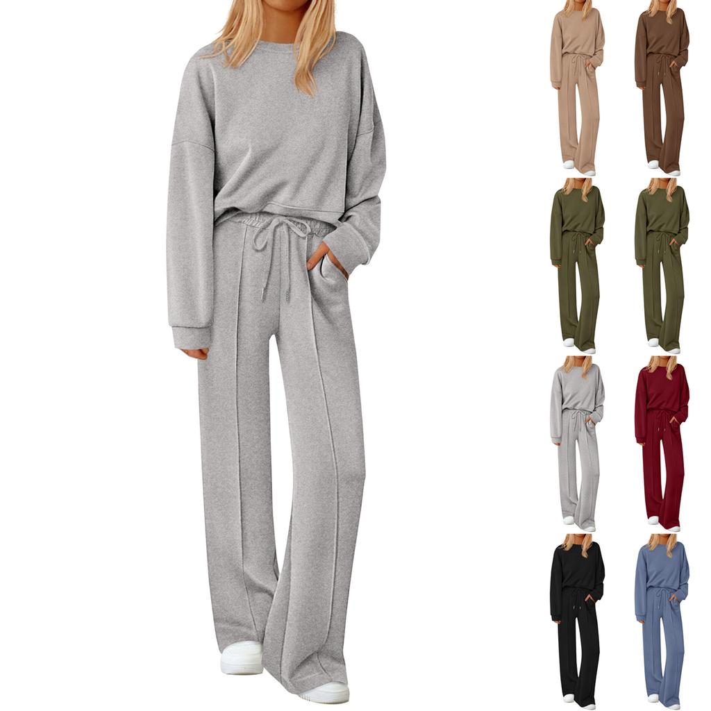 Two Piece Sets For Women Casual Loose Long Sleeve Shirts And High Waisted Drawstring Shorts Tracksuit Fall Outfits