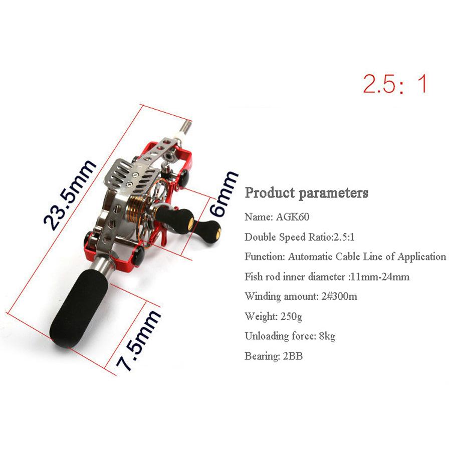 FULL-METAL Automatic Line Speed Ratio 2.5:1 Before Front Wheel Fishing Rod Modified Inside The Line Overnight Round Fishing Reel