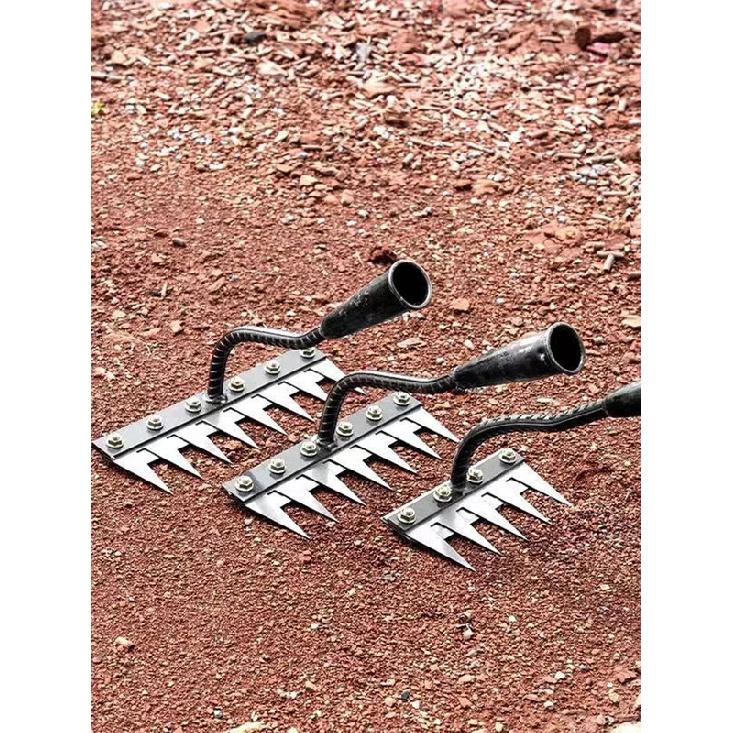 5/6/7/8 Tooth Carbon Steel Garden Weeding Rake Multifunctional Weeding Nail Rake