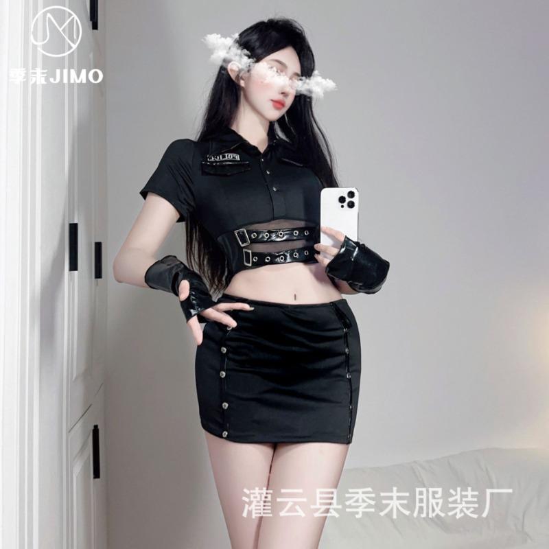 Sex Underwear Violent Police Flower * Sexy Women's Clothing Locomotive Uniform Cosplay Suit Cross-dressing Policewoman Cos Clothing