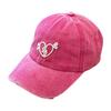 Cotton Embroidered Sun Hat Sunscreen Washed Cotton Peaked Hat Love Heart Baseball Cap  Outdoor