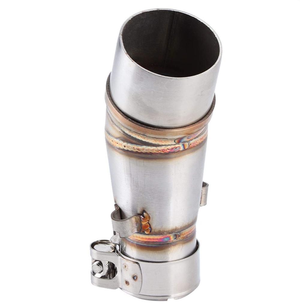 Ninja 250r Muffler, Qiilu Motorcycle Exhaust Slip Middle Link Pipe Adapter Connector for Kawasaki Z250 Ninja 250 13-16