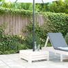 Base Cover for Parasol - VIDAXL - Solid Pine Wood - White - 63.5x63.5x26 Cm - Decorative