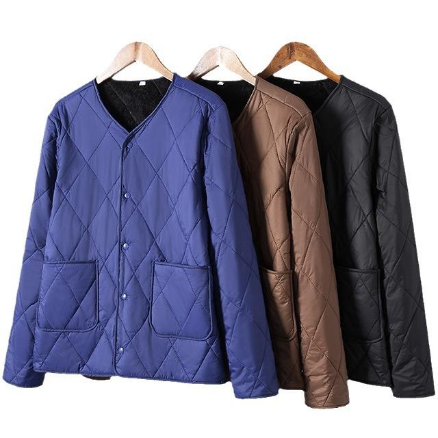 Autumn and Winter Short Styles, Fleece To Keep Warm, Middle-aged People, Small Cotton-padded Jackets, Light and Soft, and Fleece Outer Wear.