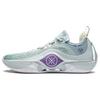 Nuove Scarpe da Basket LiNing Shadow 5 V2 Ammortizzanti Antiscivolo Resistenti all'Usura Traspiranti a Collo Basso da Uomo Azzurro Bianco ABPU009-3