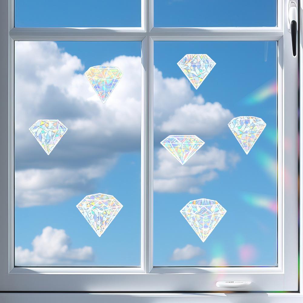 Colorful and Shiny Diamond Home Beautification and Decoration Glass Doors and Windows Static Window Stickers