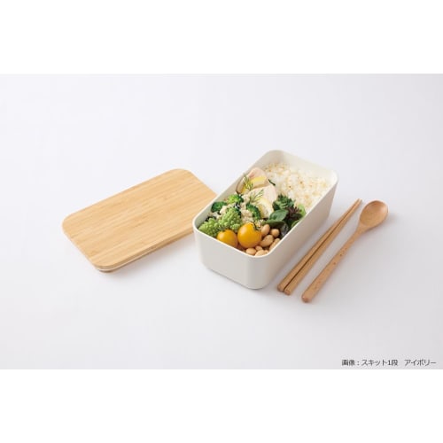 Takenaka SUKITTO Cutlery Set, Wooden Chopsticks and Spoon Set, Beige, Case: Approx. 4.6 X 19.3 X 1.8 Cm, Chopsticks and Spoon: Approx. 18 Cm, T-36402