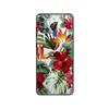 Černé TPU pouzdro pro Samsung Galaxy A50 50S A30S A10 A01 A11 A21S A31 A41 A51 A71 M21 M30S S10 LITE Červený motýl na květu růže