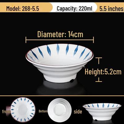 Ru Han Melamine Imitation Porcelain Noodle Bowl