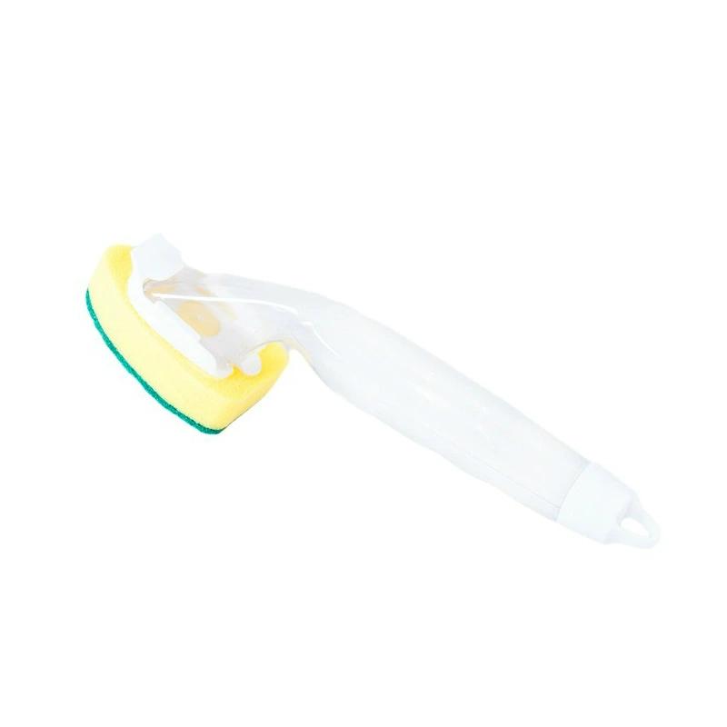 Nano Sponge Dish Washing Tool Soap Dispenser Handle Refillable Bowls Pans Cups Cleaning Sponge Brush for Kitchen Clean Tools